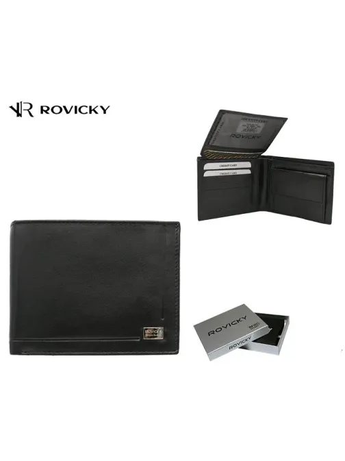 Elegantna črna moška denarnica Rovicky