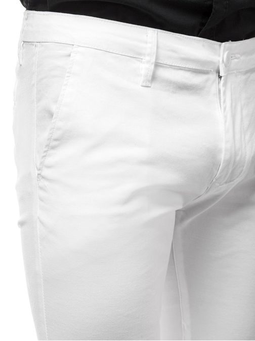 Elegantne bele chinos hlače OZONEE BL/SK306