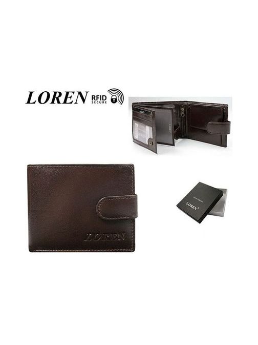 Loren denarnica z zaponko v rjavi barvi