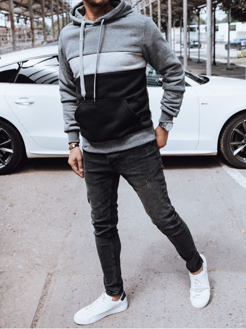 Grafit pulover zanimivega dizajna