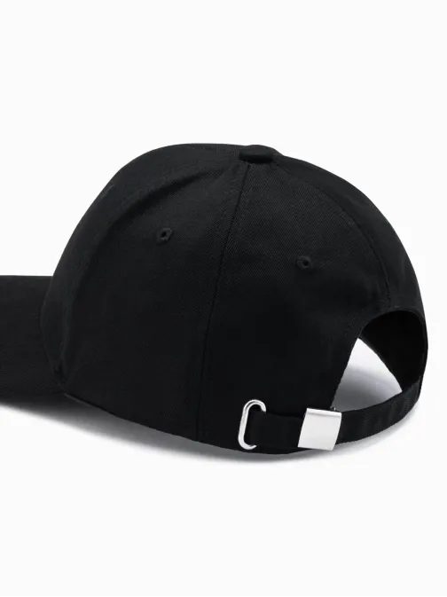 Moška črna kapa s šiltom z napisom Angel H175