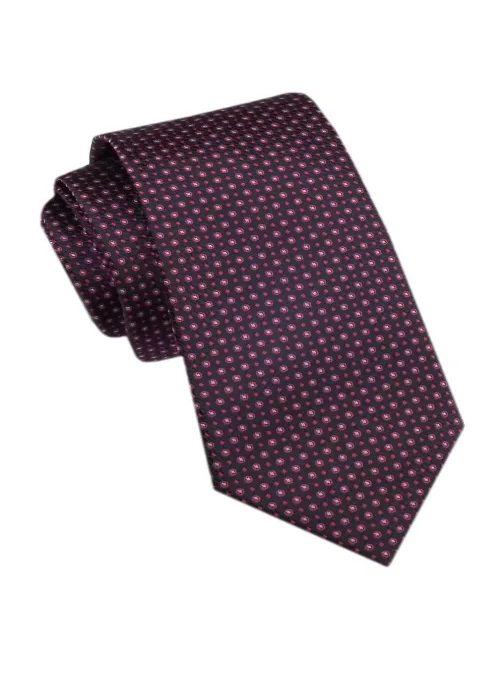 Elegantna bordo kravata z vzorcem