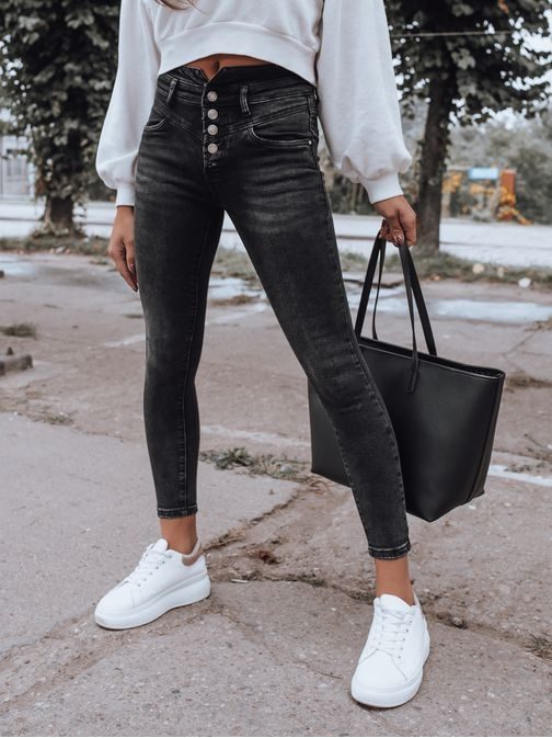 Moderne ženske hlače Ville v črni barvi