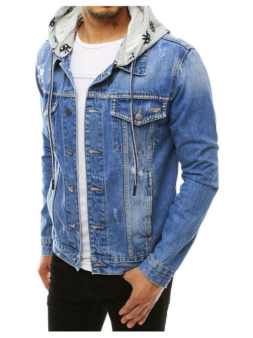 Jeans modra jakna s kapuco
