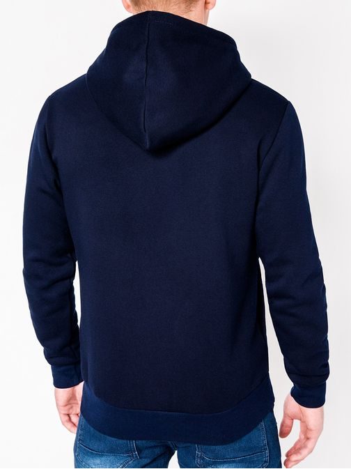 Trendovski temnomoder moški pulover b342