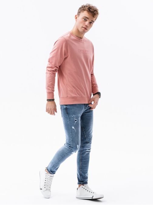 Trendovski rožnati pulover B1160