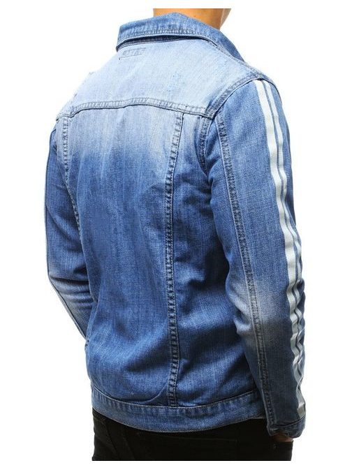 Modra jeans jakna stilskega dizajna