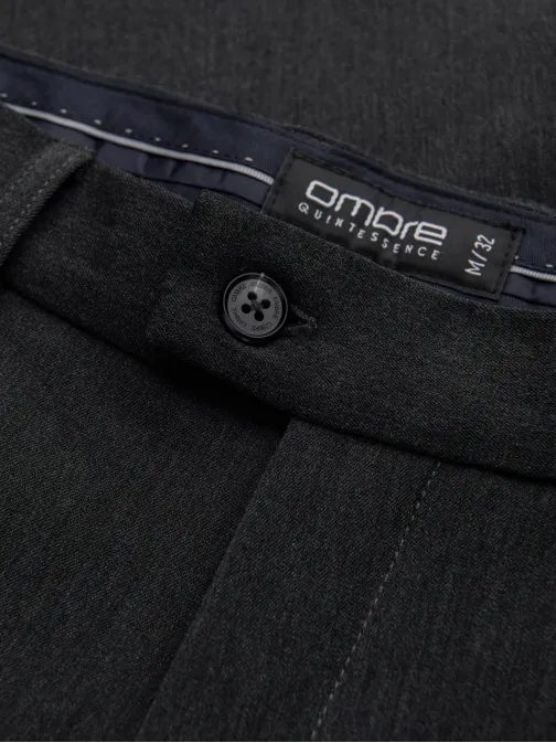 Elegantne grafit chinos hlače klasičnega kroja V2 PACP-0191