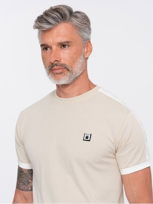 Edinstvena majica z našitkom v krem barvi V7 S1632