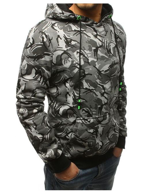 Siv modni pulover z army vzorcem