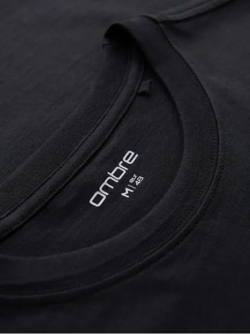 Moderna črna moška majica z V2 TSPT-0231