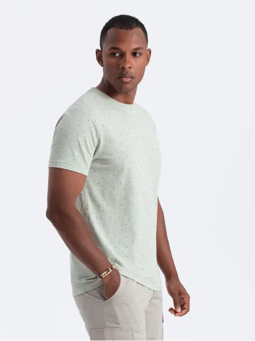 Svetlo zelena majica z barvnimi črkami V5 TSFP-0185