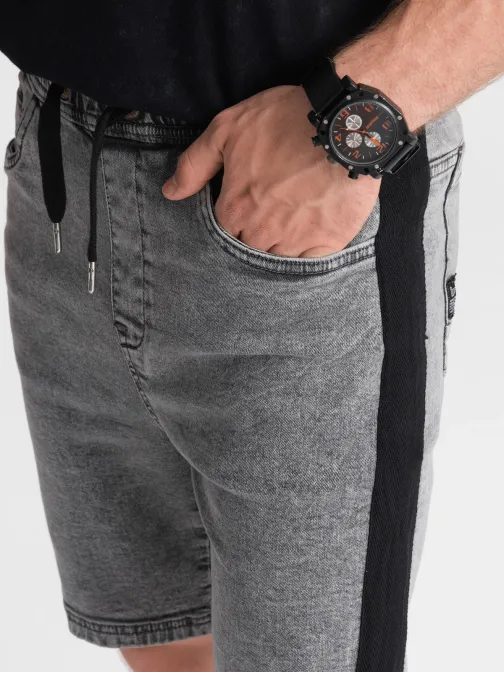 Čudovite sive jeans kratke hlače W363