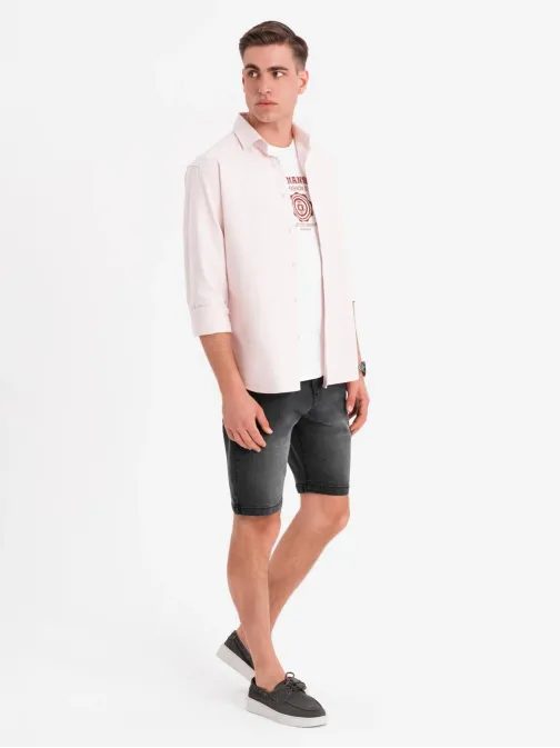 Klasične črne kratke hlače iz džinsa V4 SRDS-0171