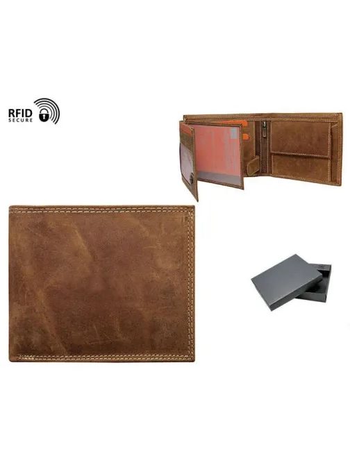 Elegantna svetlo rjava usnjena moška denarnica