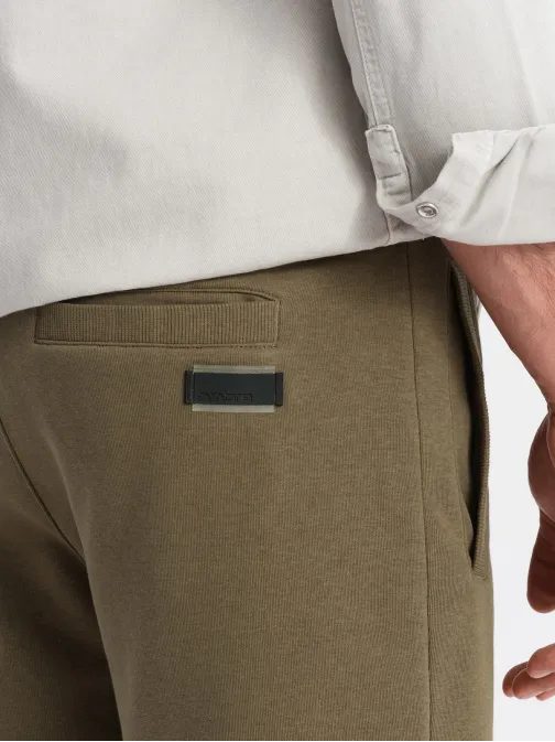 Olivno zelene enobarvne kratke hlače V2 SRBS-0149