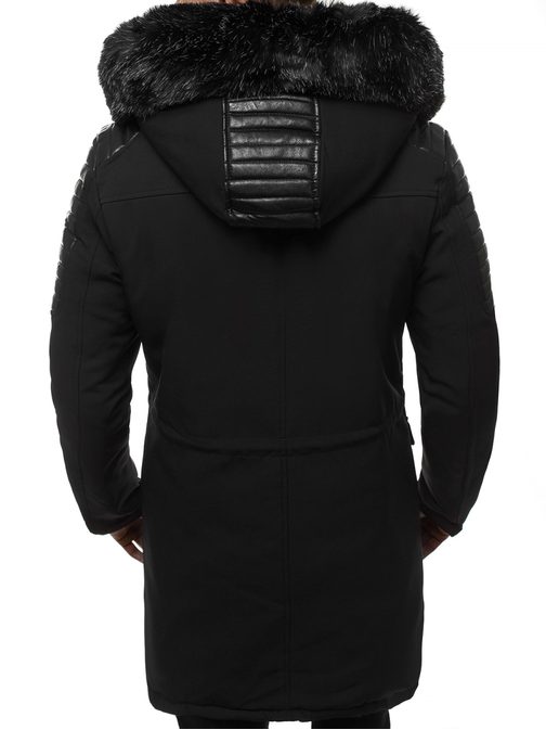 Senzacionalna črna jakna tipa parka O/99107Z