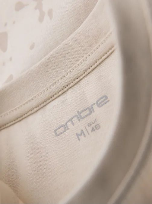 Brezčasna krem moška majica z V2 TSFP-0187