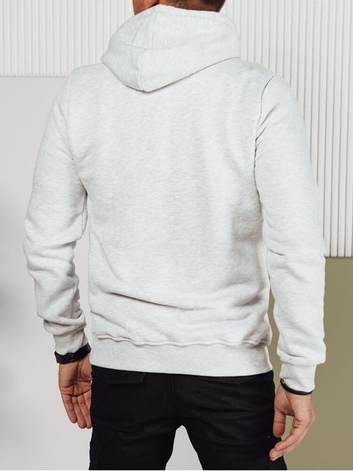 Modni siv pulover z napisom Manhattan