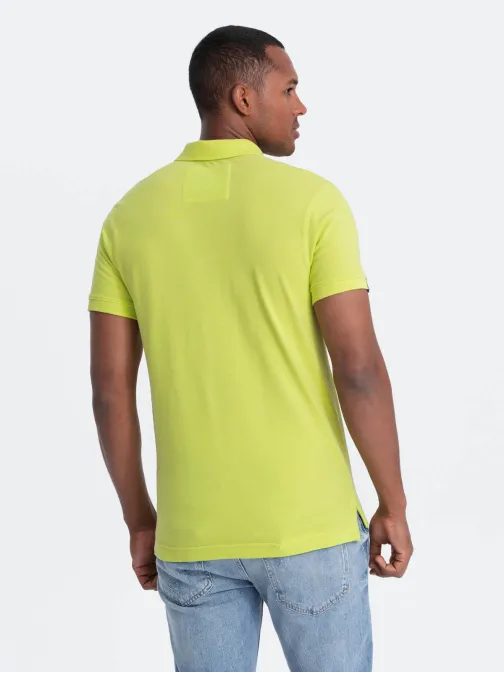 Izrazita polo majica v barvi limete V8 S1745