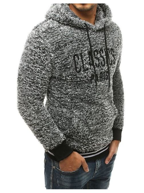 Siv pulover zanimivega dizajna