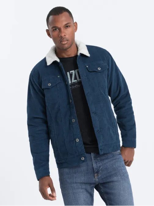 Granatna prehodna jeans jakna C524