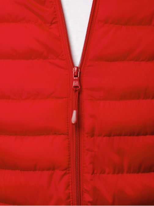 Rdeča prešita jakna preprostega dizajna OZONEE JS/SM53