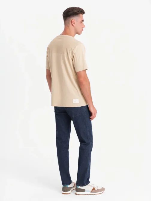 Edinstvena bež majica z žepom V1 TSCT-0171