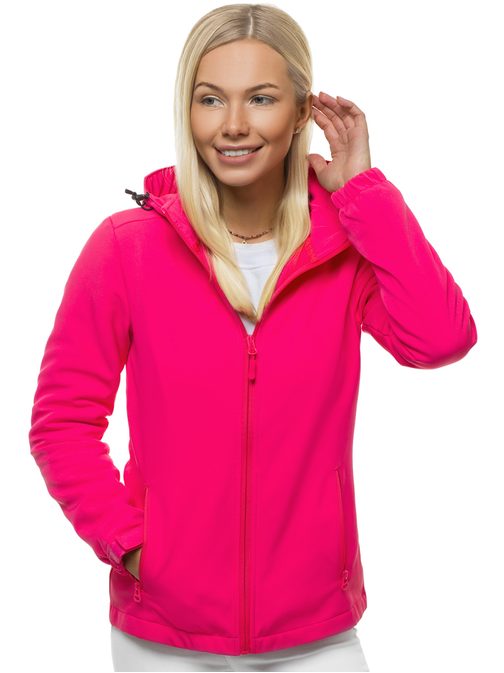 Stilska nasičeno rožnata ženska softshell jakna JS/HH018/28