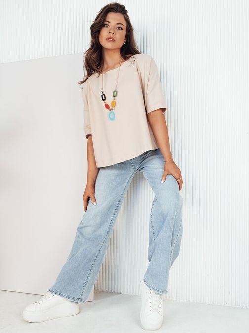 Ženska oversize bluza Buls v bež barvi