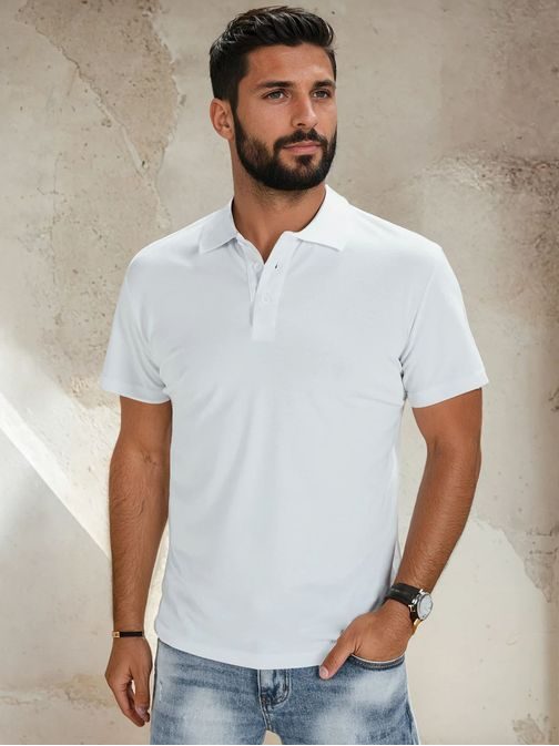 Modna bela moška polo majica