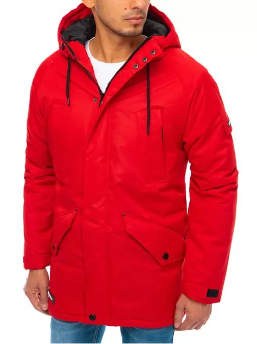 Udobna rdeča zimska bunda