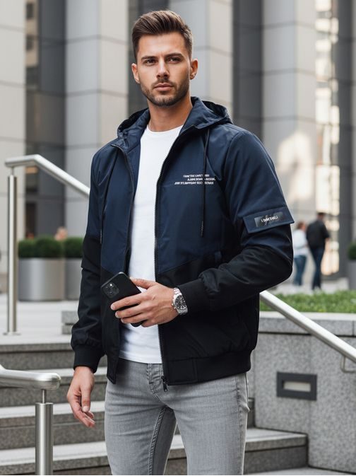 Trendovska temno modra športna jakna