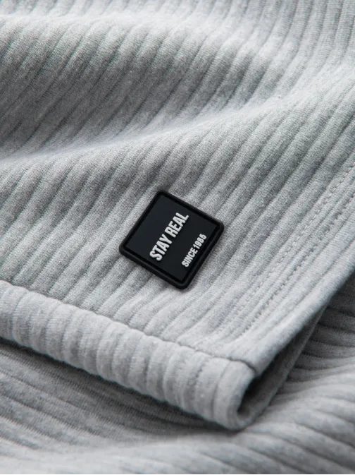 Sive kratke hlače s pletenim videzom V2 SRSK-0150