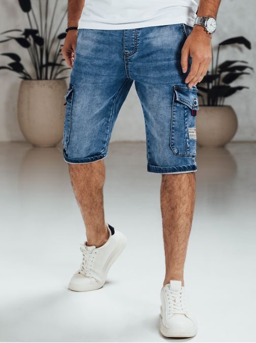 Modre jeans kratke hlače z žepi