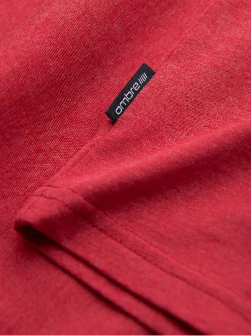 Bombažna moška majica rdeča v17 om-tsbs-0145