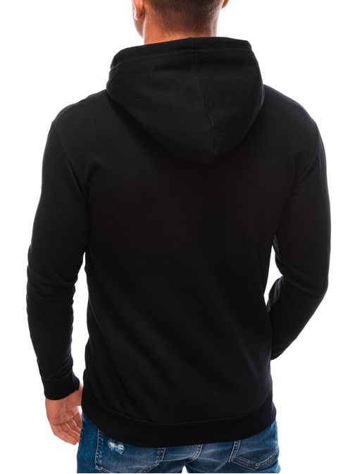 Črn pulover s kapuco Sport B1404