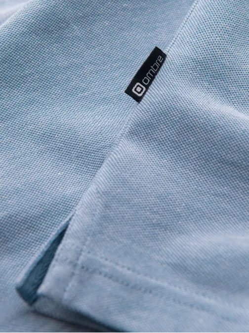 Modra polo majica s kontrastnim ovratnikom V3 POSS-0109