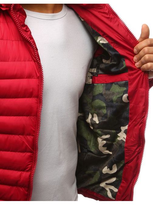 Senzacionalna zimska jakna v rdeči barvi
