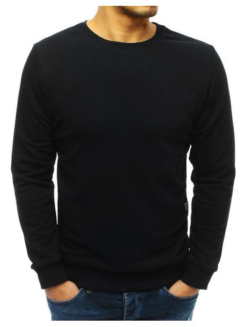 Črn modni moški pulover