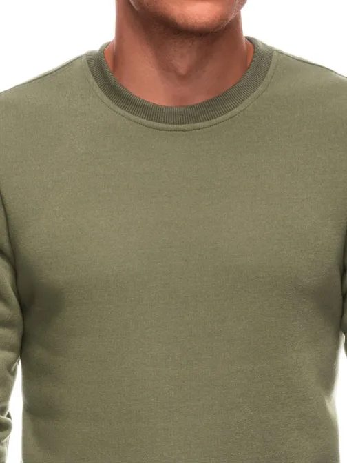 Osnovni olivni pulover s kapuco V2 EM-SSBN-0100