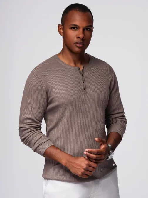 Moderen moški pulover z gumbom navzdol V4 SWSW-0182