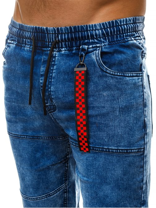 JEANS KRATKE HLAČE S ČRNO-RDEČIM DODATKOM OZONEE RF/HY340/2