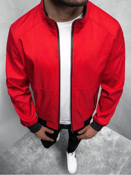 Modna jakna v rdeči barvi N/6782
