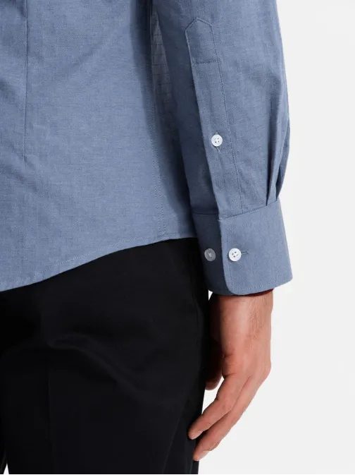 Elegantna modra slim-fit srajca V1 SHCS-0174