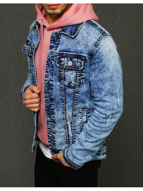 Moška modna jakna s potiskom na zadnji strani