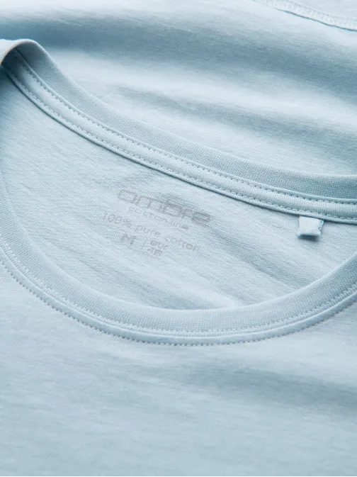 Bombažna moška majica svetlo modra v19 OM-TSBS-0146