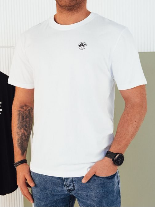 Trendovska bela majica z nežnim logom
