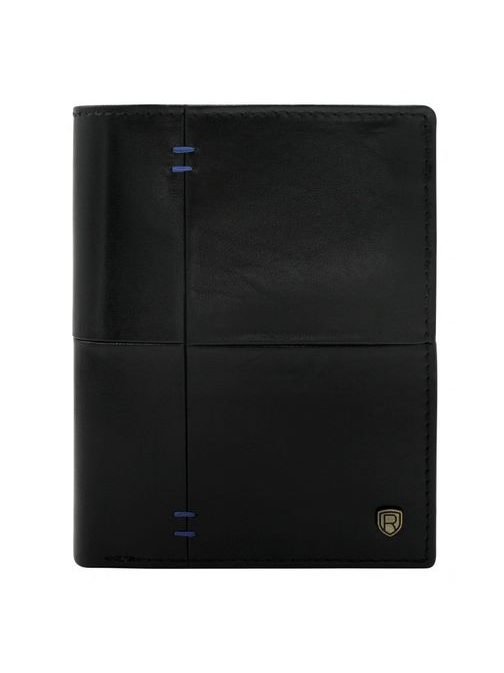 Črno-granatna usnjena denarnica pokončna Rovicky