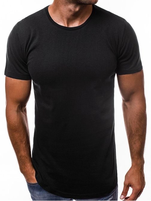 Podaljšana črna moška majica O/1207